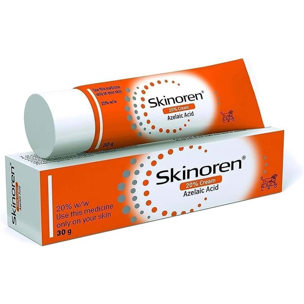Skinoren Acne Treatment & Whitening Cream - 30g for All Skin Types, Azelaic Acid Formula for Clear, Even-Toned Skin