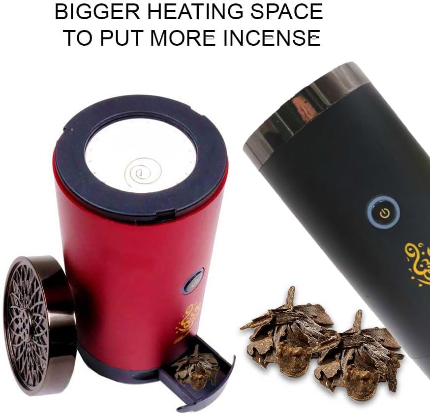 Portable Incense Burner | USB Rechargeable Oud Burner | Electric Arabic Mubkhara Device for Home, Office, and Car