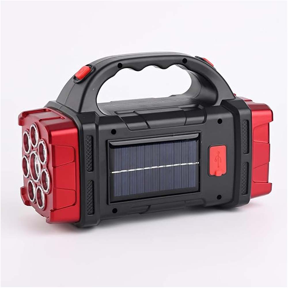 Solar Lantern Flashlight – USB Rechargeable, 4 Modes, Waterproof Portable Emergency Light for Camping, Hiking, and Power Outages (Multi)