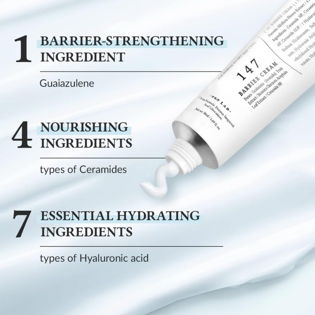 147 Antioxidant Cream - Intensive Moisture Barrier Care for Acne-Prone, Oily & Sensitive Skin, Soothing Relief