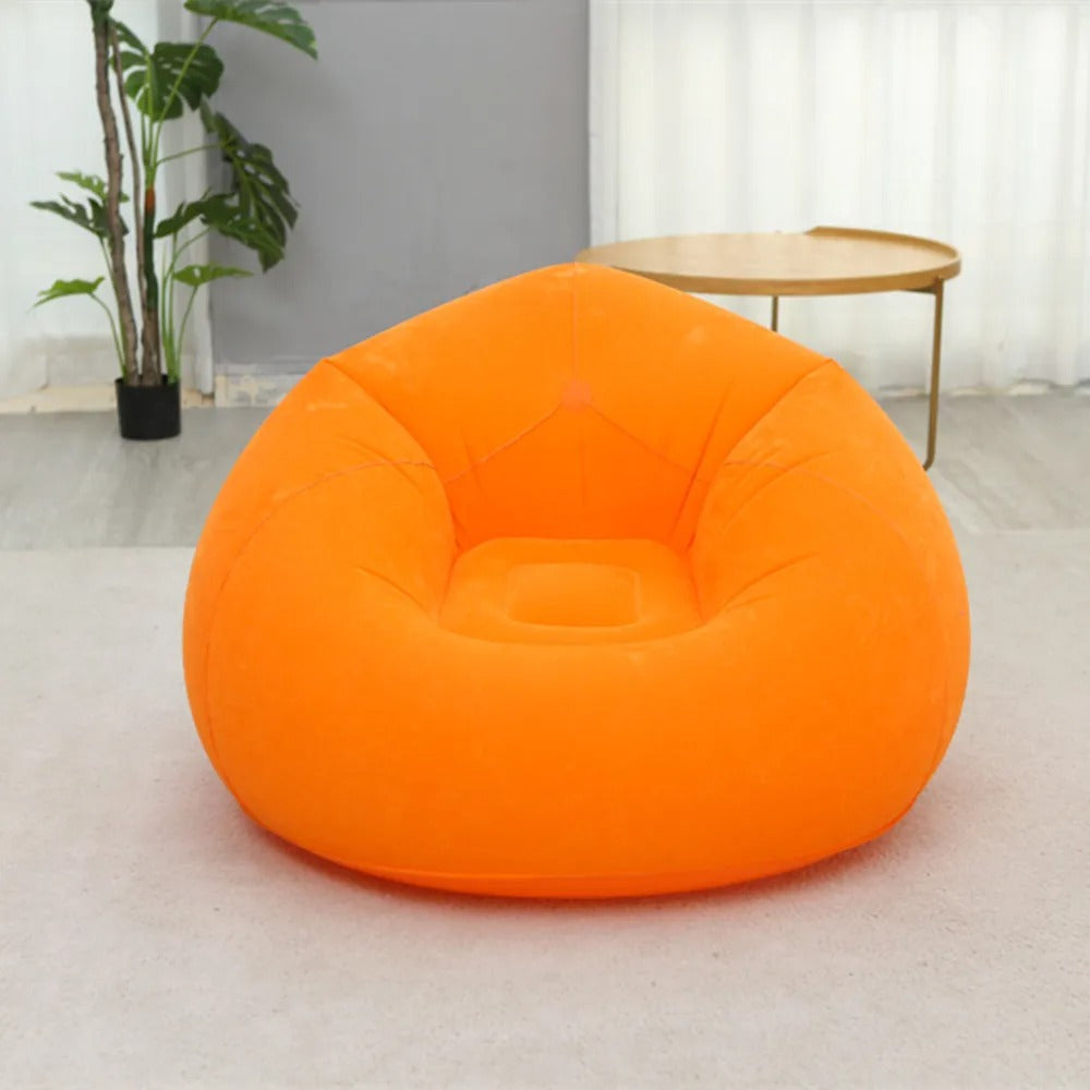 Portable Quick-Inflatable Sofa Chair | Plush and Comfortable Surface | Ideal for Living Room, Bedroom, and Outdoor Camping (Multi-Color)