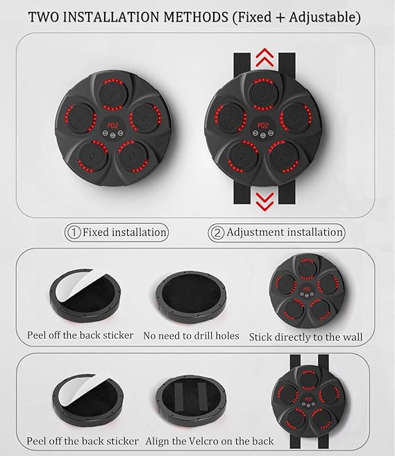 Music Boxing Machine | Smart Electronic Punching Equipment with LED Screen & Reaction Target for Home Exercise | Fun Gift