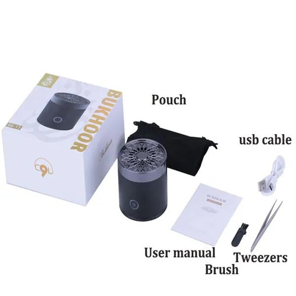 Electric Mini Bakhoor Burner | Portable Aroma Diffuser for Car | USB Rechargeable Incense Burner for On-the-Go Fragrance