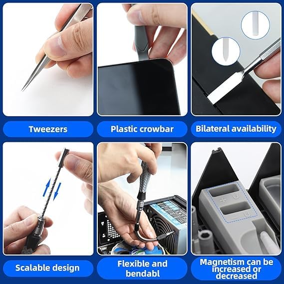 Mini Magnetic Screwdriver Set – Portable Cylinder Screwdriver Kit for DIY Repairs of Glasses, Computers, Laptops, and Mobile Phones