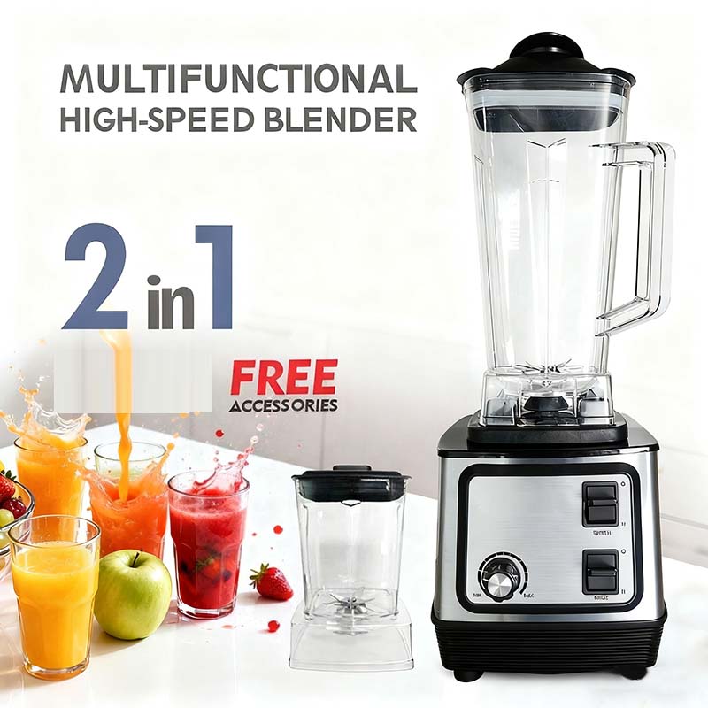 SC-2255 Multi-Purpose Juicer & Mixer 2-in-1 professional blender & food processor with silver coat for commercial kitchens.