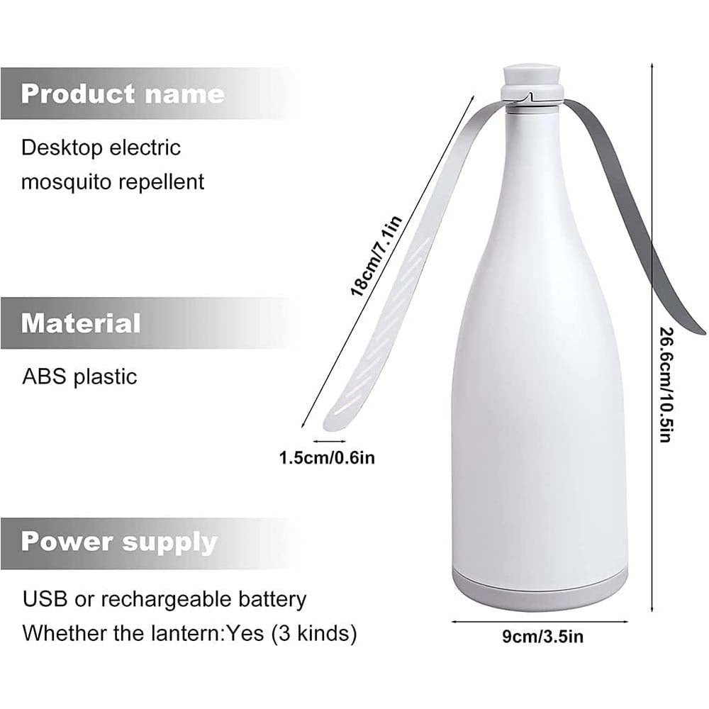 2-in-1 Fly Repellent Fan - USB Table Fan with Light for Indoor/Outdoor Use, Eco-Friendly Mosquito & Insect Deterrent