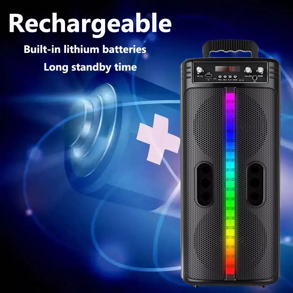 Portable 8-Inch Trolley Speaker – Powerful Bass with Bluetooth Connectivity, Ideal for Outdoor Parties