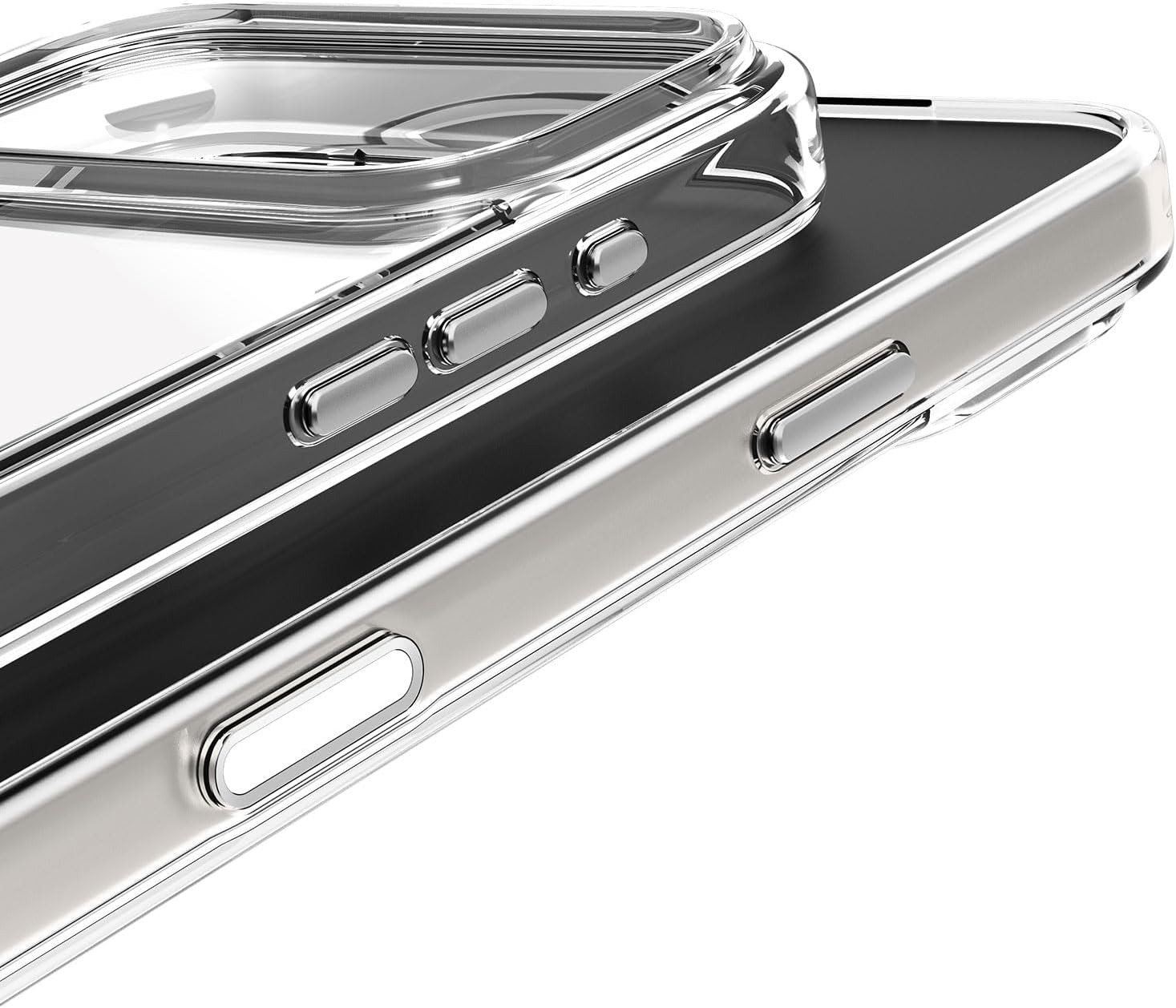 Magnetic Clear Case for iPhone 17 Pro Max - MagSafe Compatible, Anti-Yellowing Slim Silicone TPU Bumper, Shockproof Protection