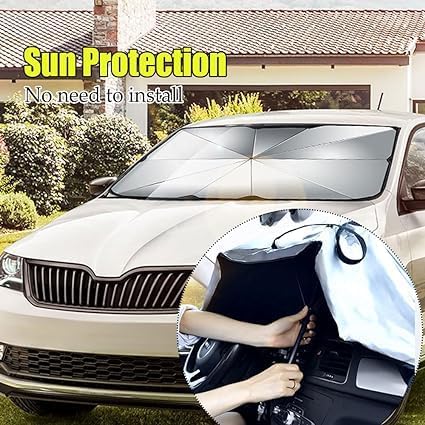 Auto Sunshade Umbrella – Versatile Windshield Protection for Heat Insulation and UV Shielding in Cars and SUVs