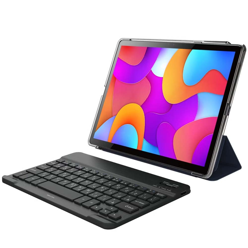 NEW TAB 12 Pro 10.1 Inch Android Tablet – IPS LCD, 8GB RAM + 512GB ROM, 5G Dual SIM, SD Card Support, 6000 mAh Battery, 8MP Front + 13MP Rear Camera, Octa Core 1.6GHz Processor, Android 13, Includes Keyboard, Touch Pen, OTG, and Flip Case