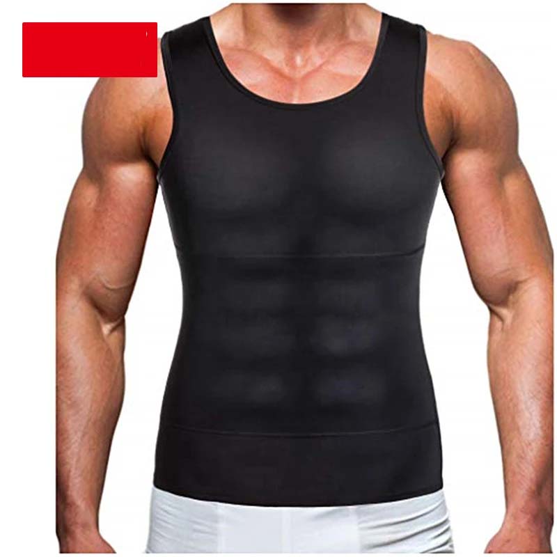 Men’s Slimming Body Shaper Compression Shirt - Abdomen Slimming Vest, Tummy Control Waist Shaper, Comfortable Undershirt for Chest and Stomach Slimming