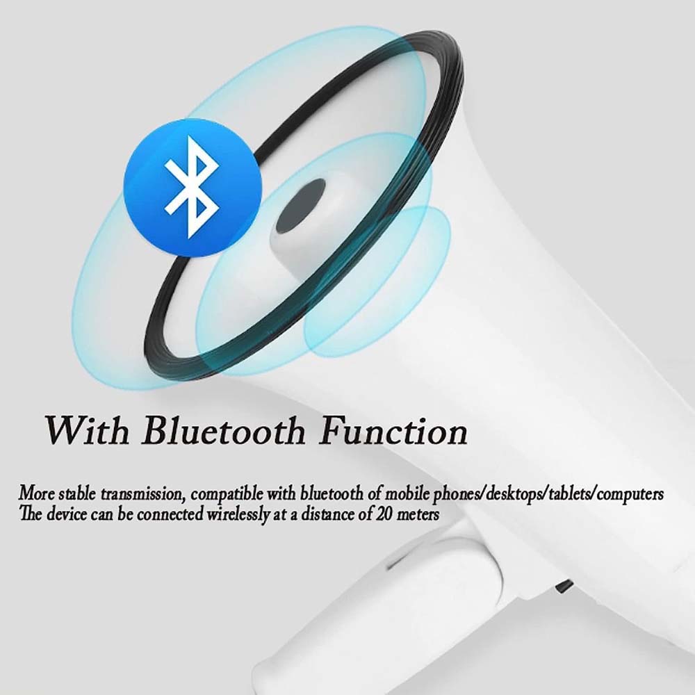 Portable Megaphone Bullhorn 25W Rechargeable with siren, music, recording & adjustable volume. Lightweight with strap.