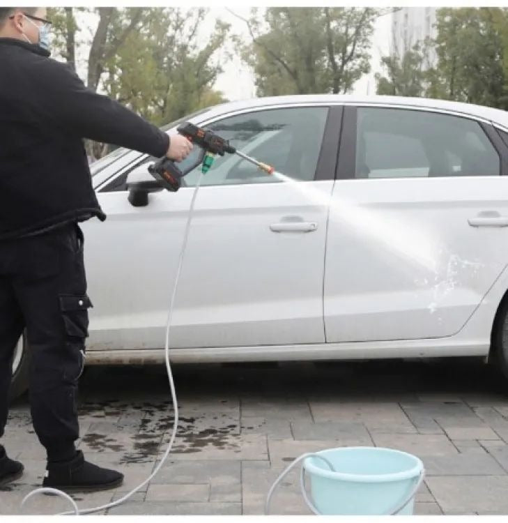 Heavy Duty Cordless Portable Battery Washer | High-Pressure Washer for Solar Panels, AC, and Car Services | 2800W, 45 Bar, 2 Battery Kit