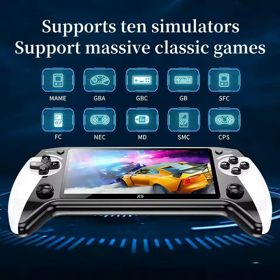 X9 HD Handheld Game Console - 5.5" IPS Screen, P1 HD Output, Dual Joystick for GB/GBA/GBC Games, Portable Retro Gaming
