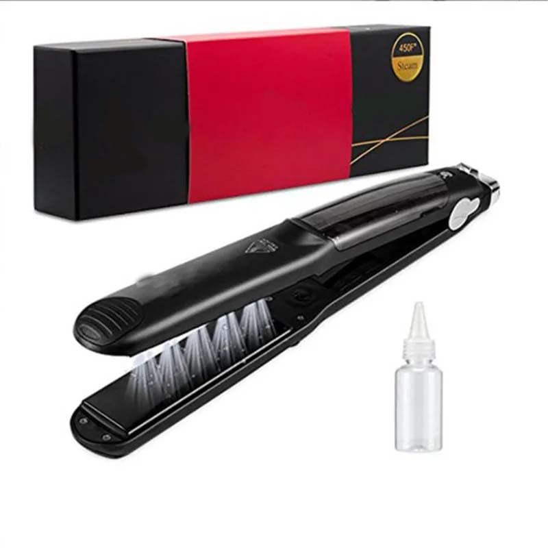 Professional Steam Ceramic Hair Straightener and Curling Iron | 3-in-1 Ionic Vaporizer Hairdressing Styler | Sleek, Smooth, and Versatile