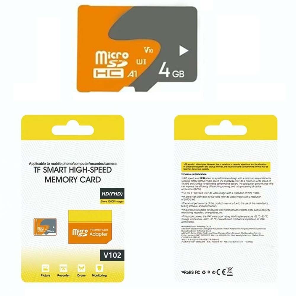 V102 4GB MicroSD Memory Card - High-Speed TF Storage for Phones, Tablets, Cameras & Gaming Devices