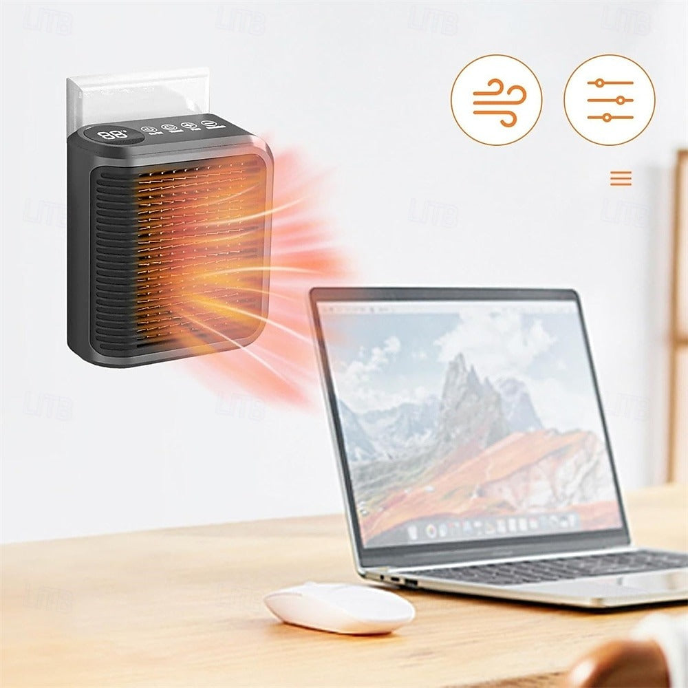 Energy-Efficient Wall-Mounted Mini Heater with Intelligent Temperature Control, Timing Function, Remote Control & Safety Features