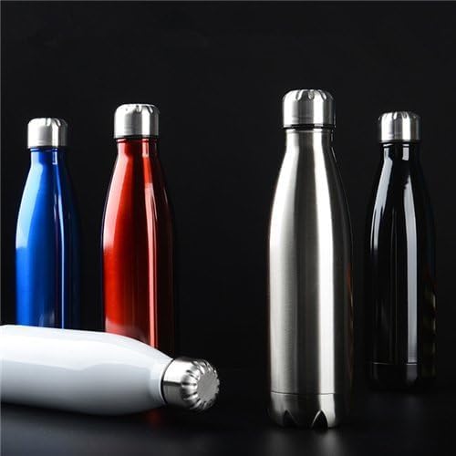 Stainless Steel Double Wall Cola Water Bottle | Maroon, 500ml | Keeps Hot & Cold up to 4 Hours | (Black-05)