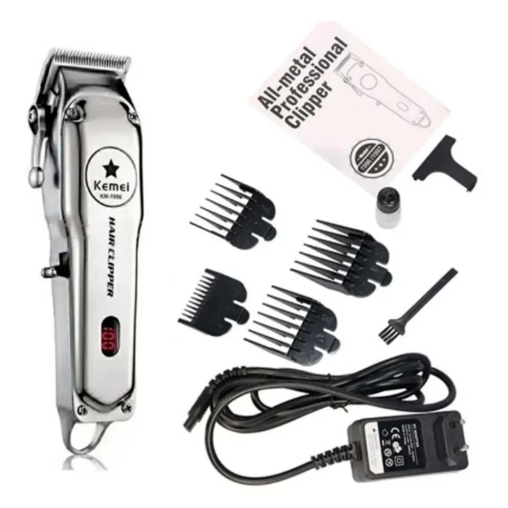 Kemei KM-1996 Professional Cordless Hair Clipper. Rechargeable electric hair cutting machine for home & salon use. Buy clipper.