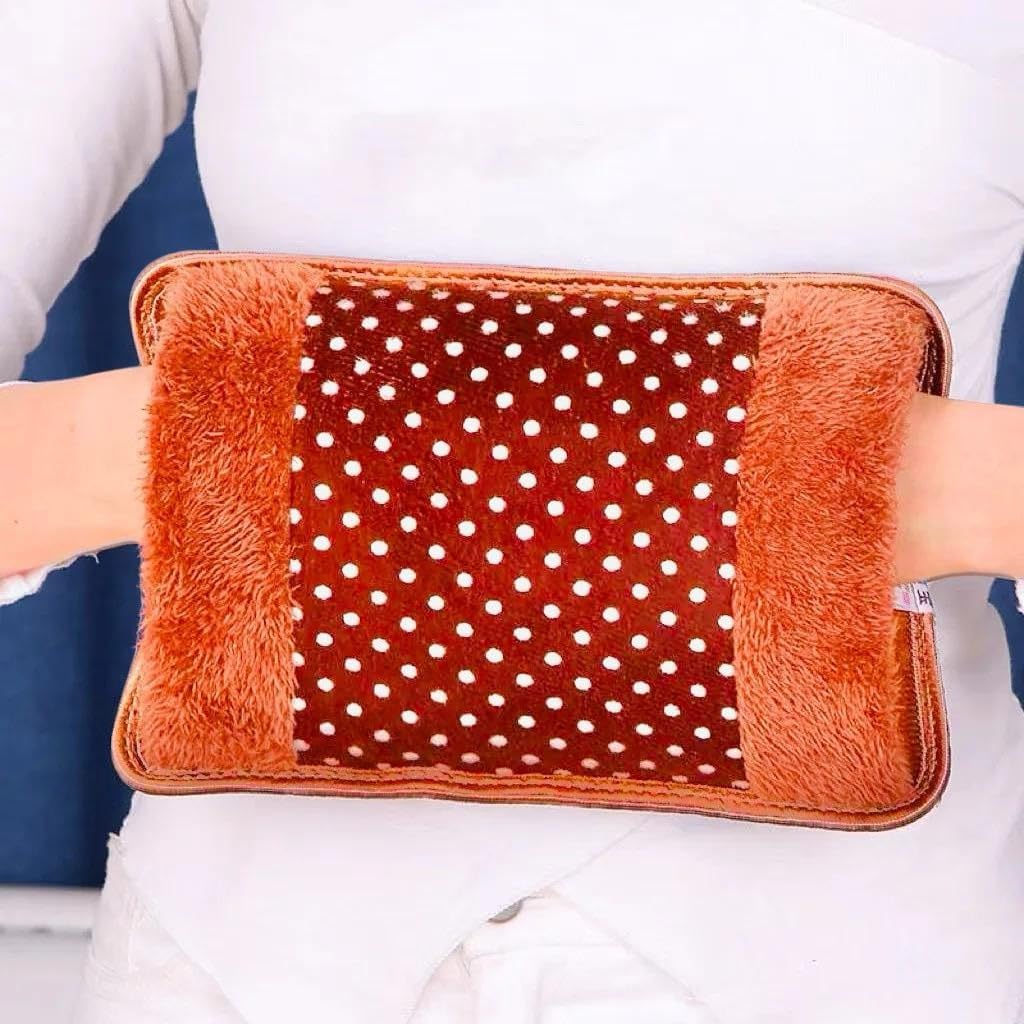 Rechargeable Electric Hot Water Bottle - Quick Heat in 15 Minutes, Portable & Effective for Muscle Pain Relief, Neck, Back, and Lumbar Pain, Warm Bed Companion - Soft, Durable, and Safe with 5-8 Hours Heat Retention