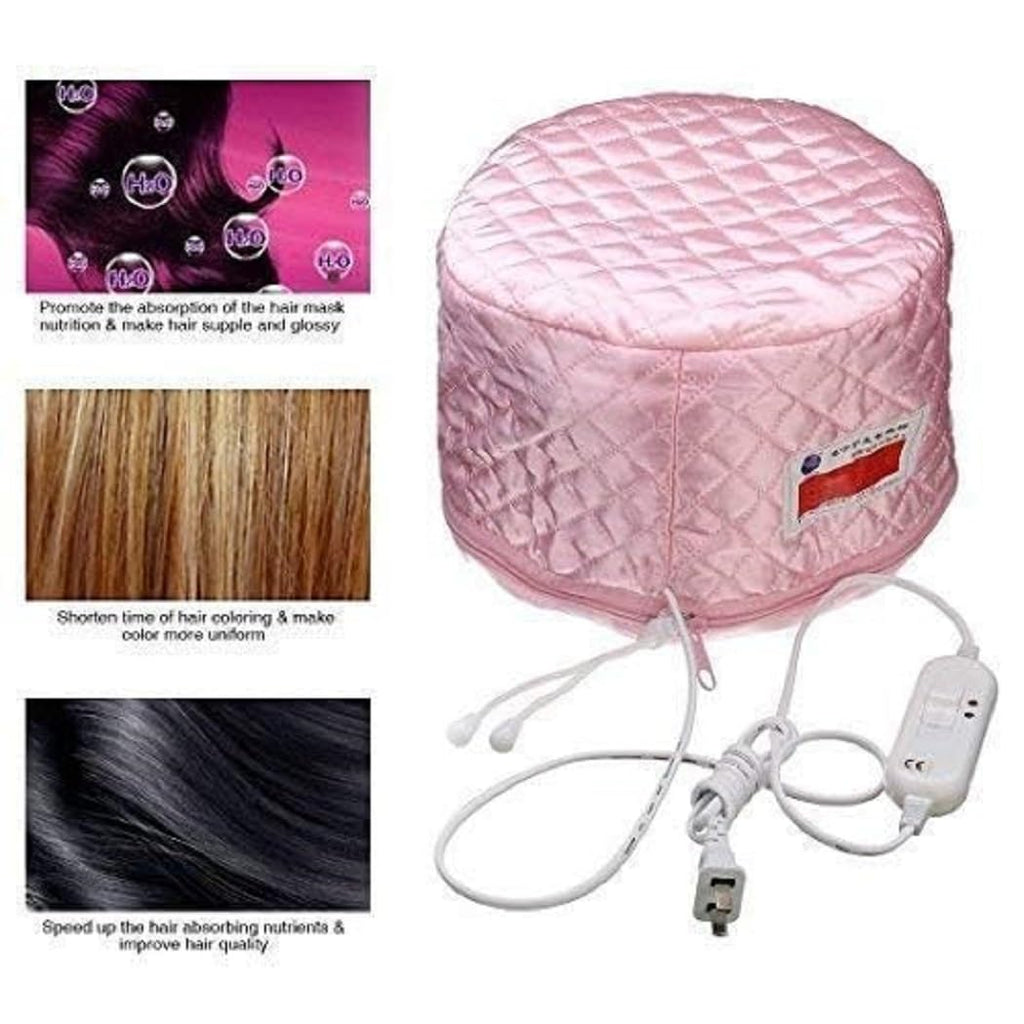 Thermal Hair Spa Cap for Nourishing & Heating | Spa Cap Steamer Hot Cap for Hair Care, Beauty Steamer, Portable Hair Steam Cap (Pink)