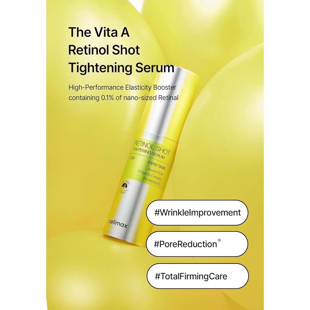 THE VITA-A Retinol Shot Tightening Serum. Potent anti-aging treatment for wrinkles, firmness & skin renewal. 30ml.