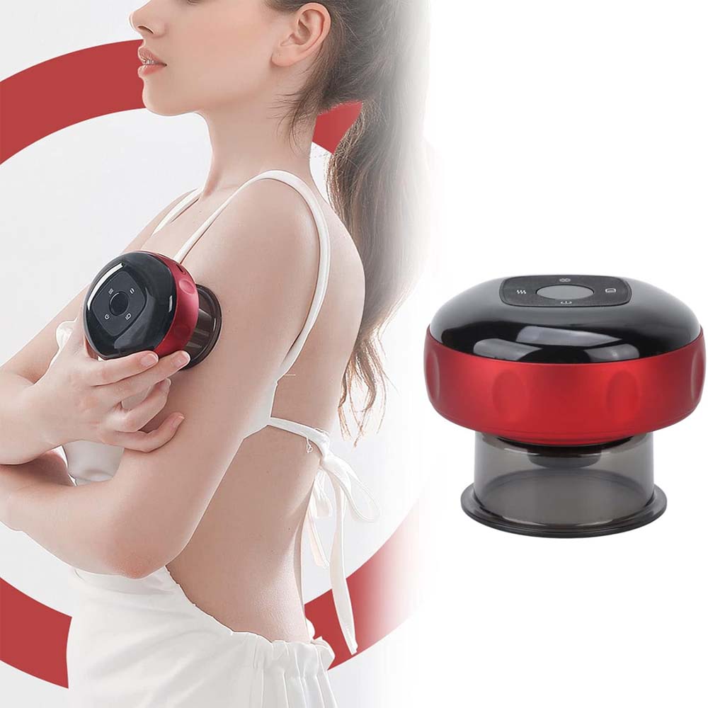 Smart Electric Cupping Device - 5 Massage Modes with Heating Therapy, Full Body Vacuum Massager for Pain Relief