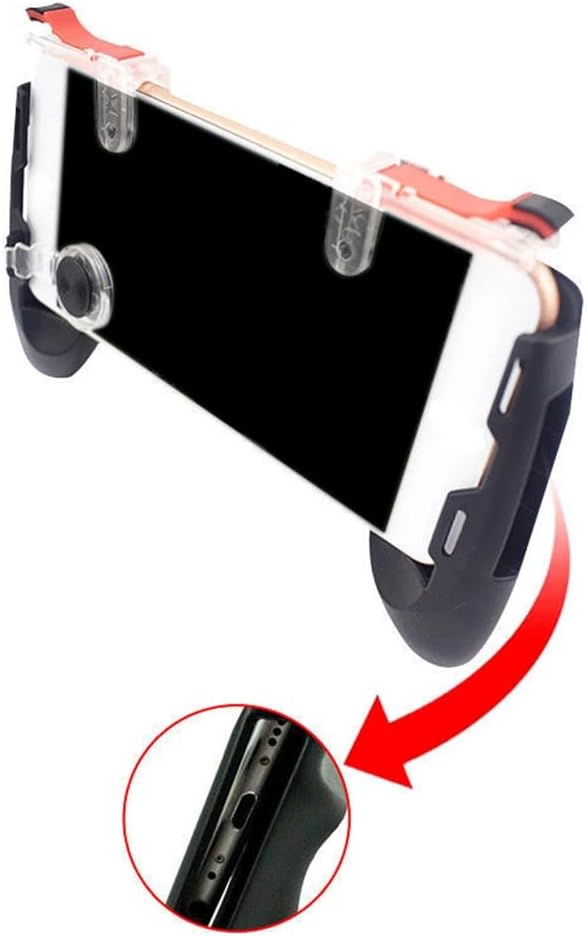 Universal Gamepad Shooter Trigger – Mobile Phone Game Controller with M24 Fire Buttons for PUBG, Compatible with Android & iOS