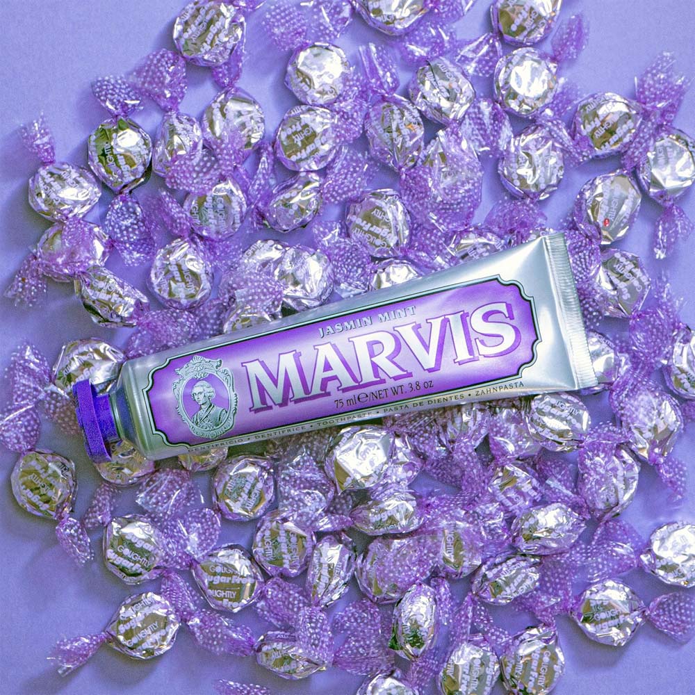 Marvis Whitening Mint Toothpaste 85ml - Freshens Breath, Removes Stains, Whitens Teeth, Prevents Cavities with Floral Notes