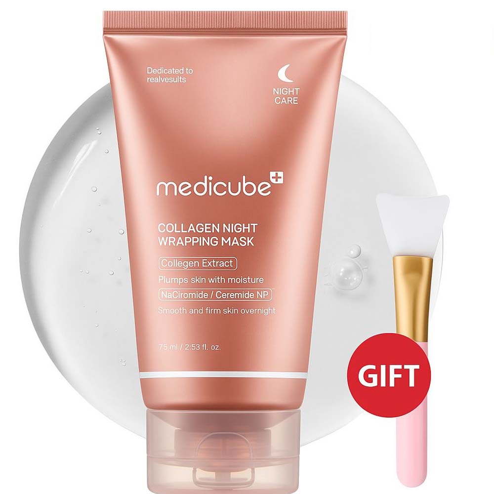 Medicube Collagen Overnight Wrapping Peel Off Mask. Hydrating & firming sleep mask for sagging & dull skin. 2.53 fl.oz.