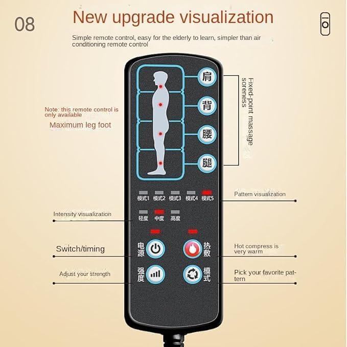 Infrared Heating Massager Cushion – Full-Body Comfort with Therapeutic Warmth and Vibrations