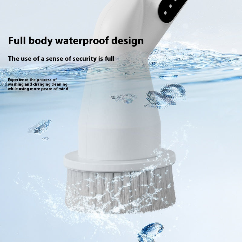 Cordless Electric Spin Scrubber - 7 Replaceable Brushes for Shower, Tub & Tile Cleaning, Baby-Safe Plastic Material