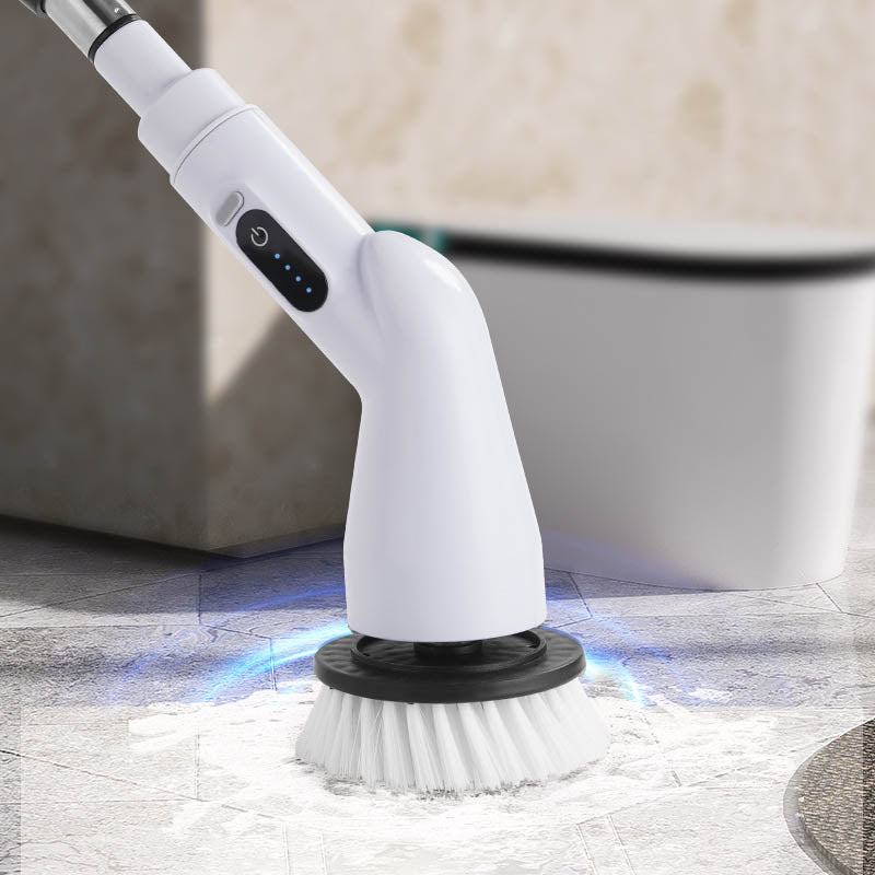Cordless Electric Spin Scrubber - 7 Replaceable Brushes for Shower, Tub & Tile Cleaning, Baby-Safe Plastic Material