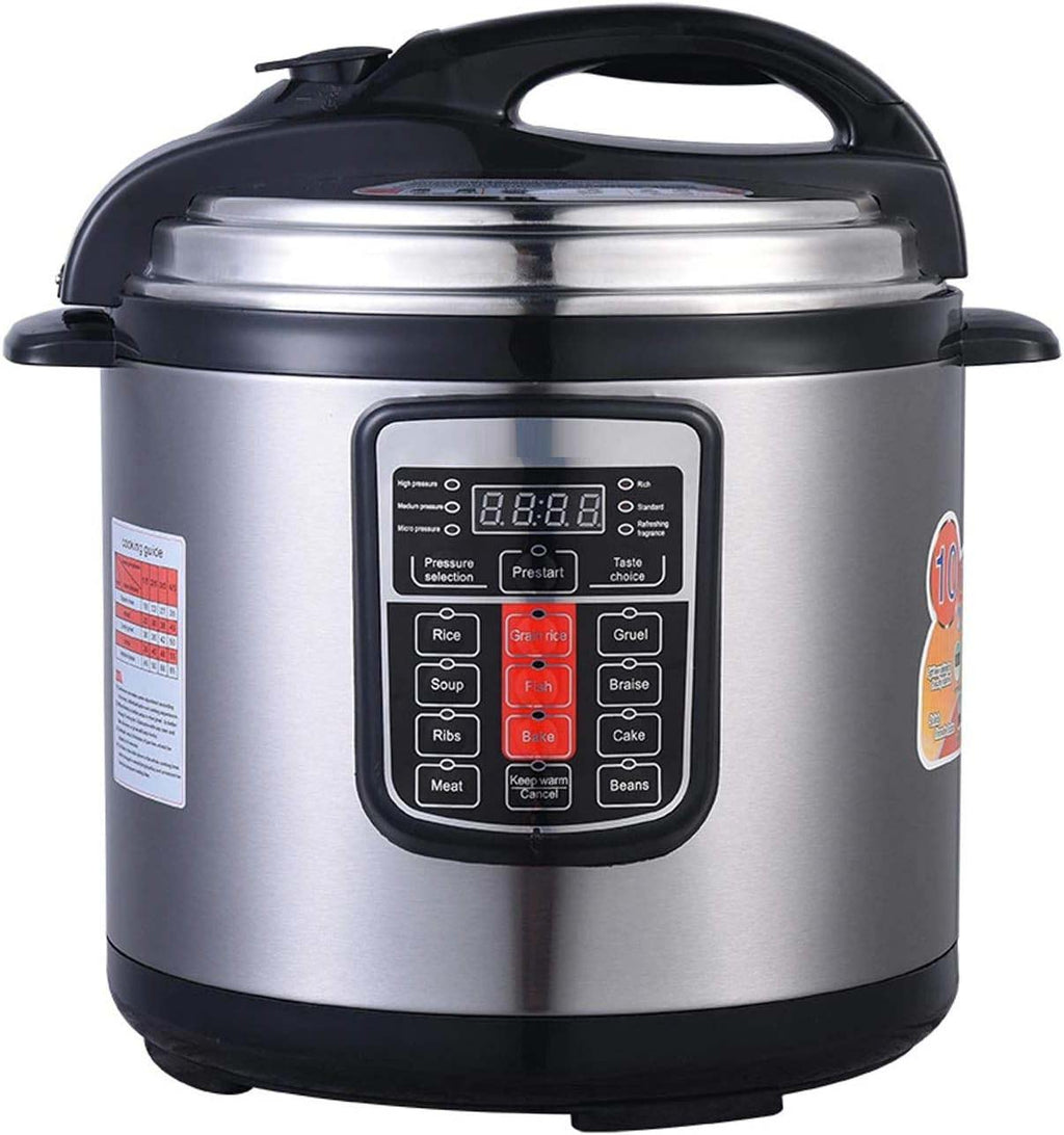 12L Smart Digital Pressure Cooker - Multi-Function Electric Rice Cooker with Non-Stick Pot & Stainless Steel Design