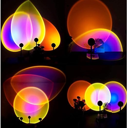 180° Rotatable & USB Rechargeable Sunset Light Projector | LED Night Light for Kids and Adults | Create a Relaxing Atmosphere