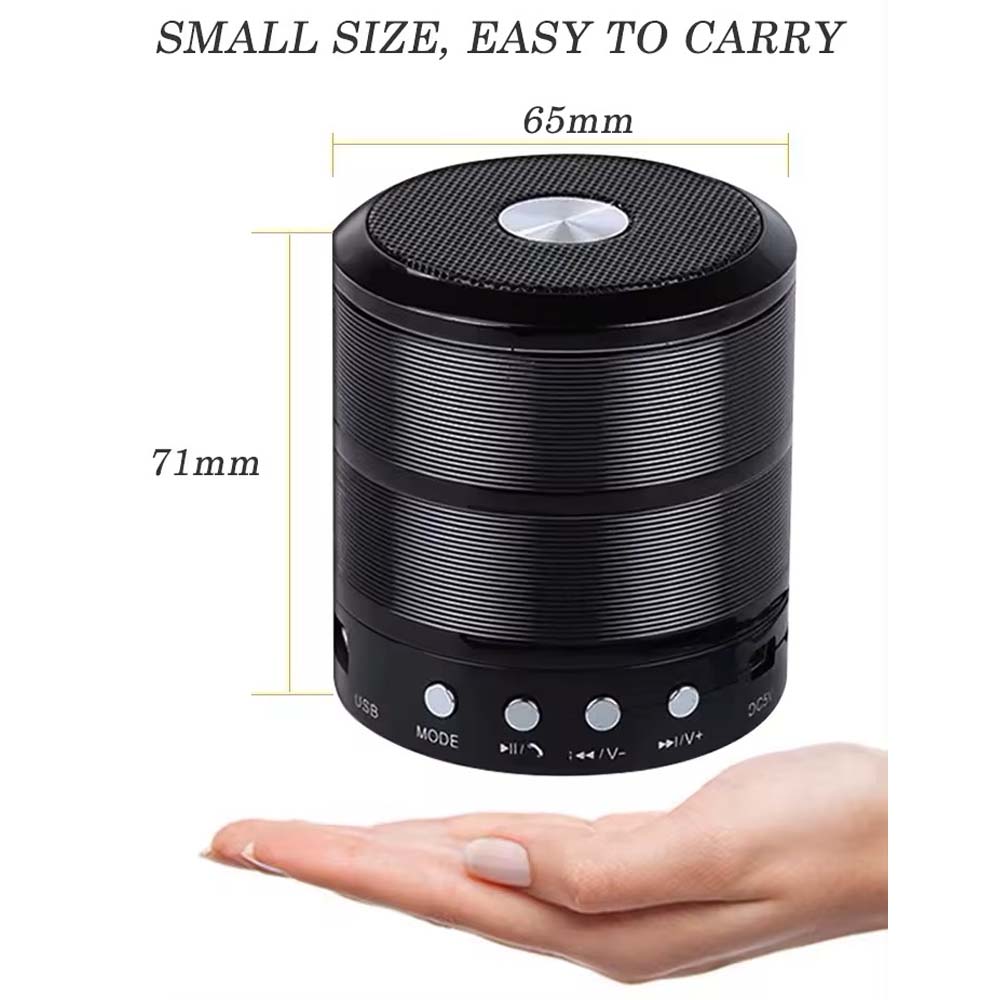 Portable Bluetooth Speaker & Radio. Mini wireless subwoofer for powerful outdoor sound with FM radio functionality. (Multi- Colour)