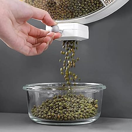 Wall-Mounted 6-Grid Dry Food Dispenser | Cereal, Rice, Candy, Coffee Bean, Snack, and Grain Storage Container