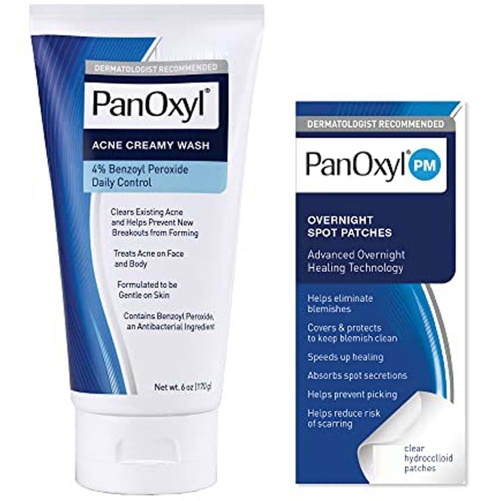 Panoxyl 4% Benzoyl Peroxide Acne Foaming Face Wash. Medicated cleanser to treat & prevent breakouts. Fragrance-free. 6oz.