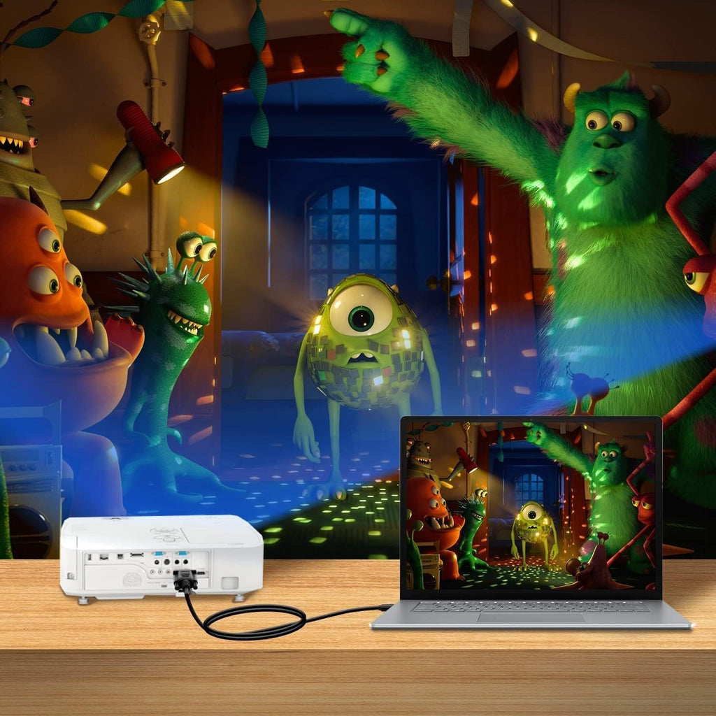 1.5 Meter WGL HDMI Male to VGA Male Video Converter Adapter Cable | Connect LCD TV, Projector, Digital Camera, DVD | 1PC | Seamless Video Transmission