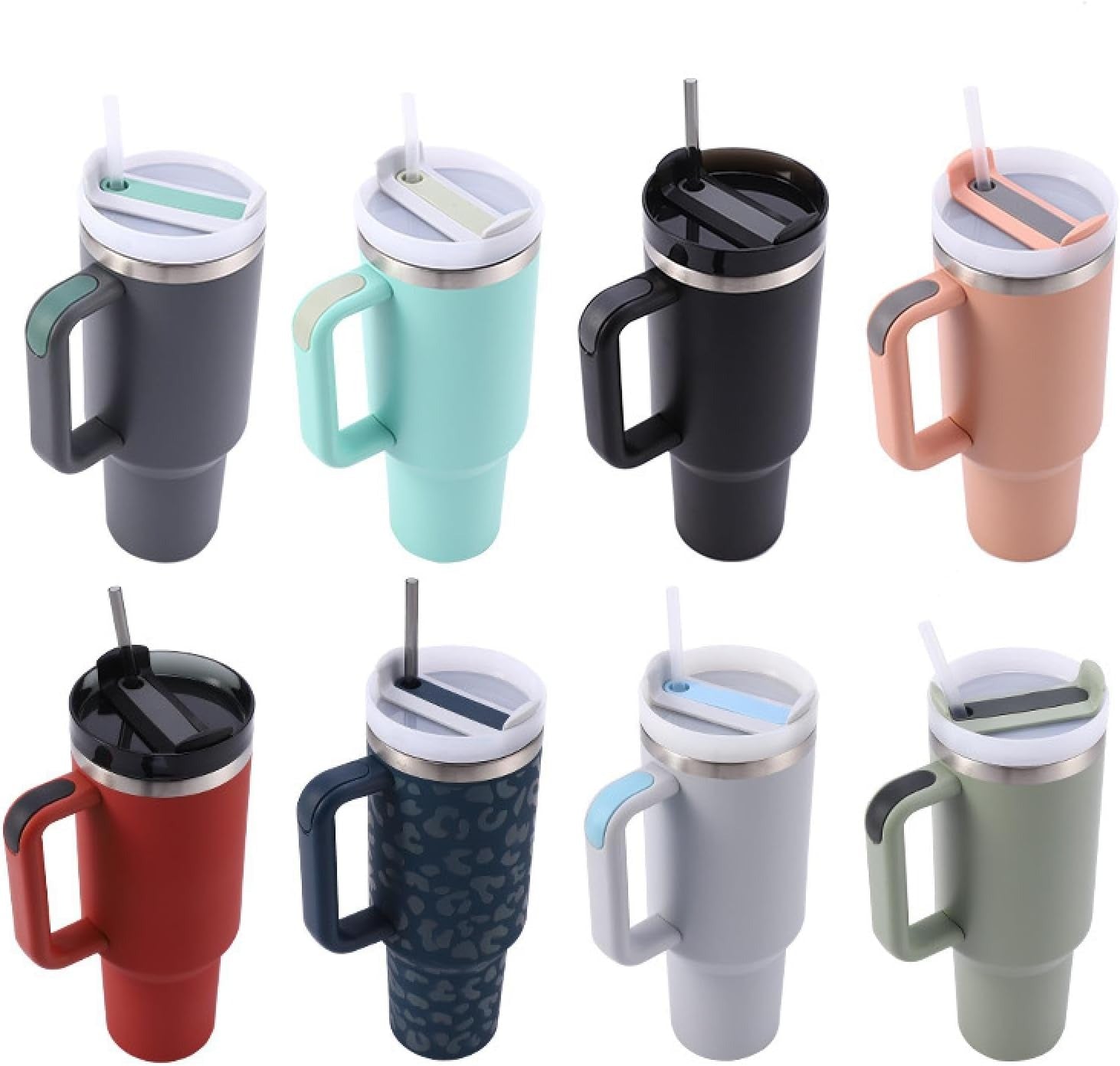 Stainless Steel Vacuum Mug with Screw Lid & Straw – Sweat-Proof, Leak-Proof Travel Flask for Hot & Cold Beverages